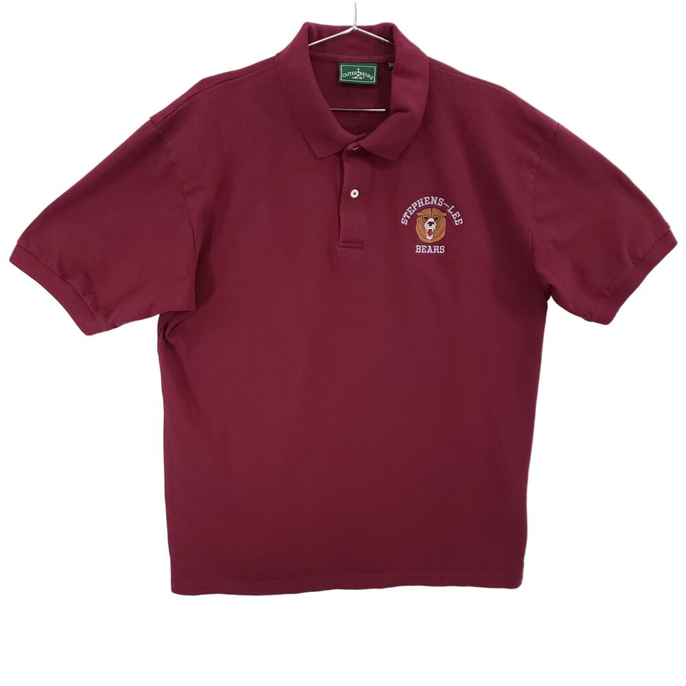 Outer Banks Polo Mens Extra Large Maroon Historic Stephens Lee Bears School Top